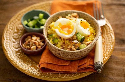Salada de arroz com curry